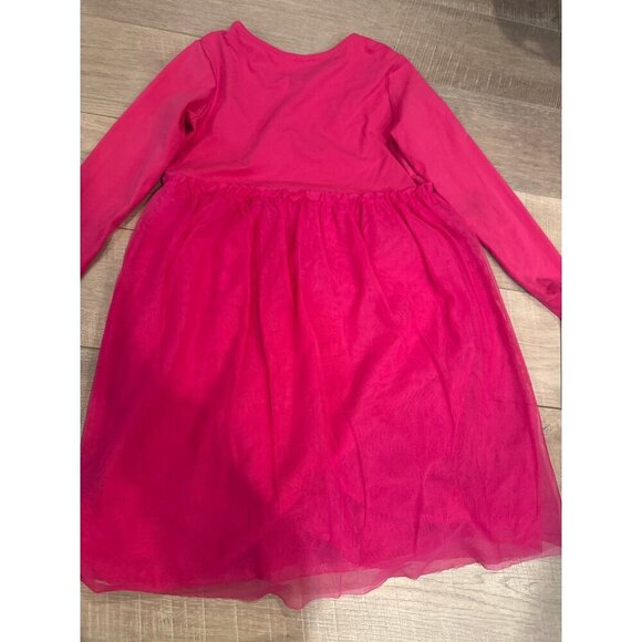 Hanna Andersson Girls Long-Sleeve Pink Tulle Dress US 12 / 150 Cm Cotton Blend - Picture 6 of 6